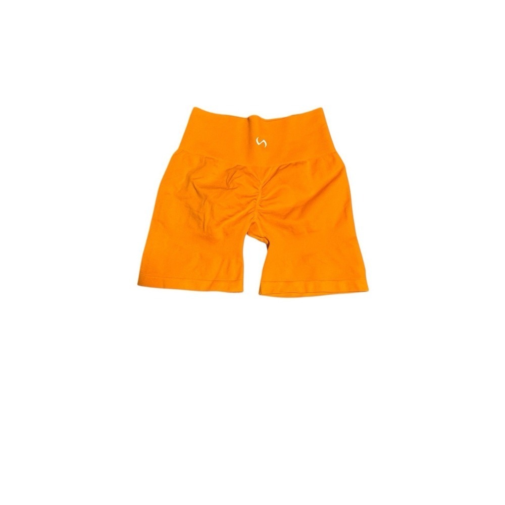 TLF COUNTOURING SCULPT SEAMLESS SCRUNCH BUTT SHORTS ORANGE BURST SIZE‎ SMALL